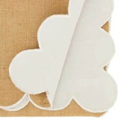 Kirklands Home Table Linens|Natural Jute Scalloped Table Runner Tan