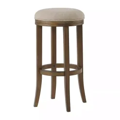 Kirklands Home Bar Stools & Counter Height Stools|Natural Linen and Wood Bar Stool Tan