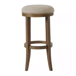 Kirklands Home Bar Stools & Counter Height Stools|Natural Linen and Wood Bar Stool Tan