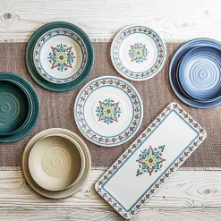 Kirklands Home Outdoor Dining|Natural Madden Melamine Low Bowls, Set of 6 Tan