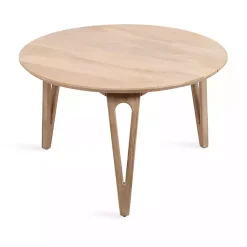 Kirklands Home Coffee Tables|Natural Mango Wood Round Kershaw Coffee Table Tan