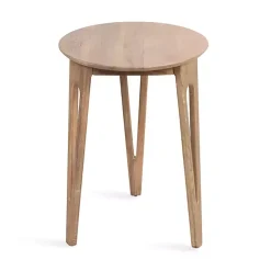 Kirklands Home Accent & End Tables|Natural Mango Wood Round Kershaw Accent Table Tan