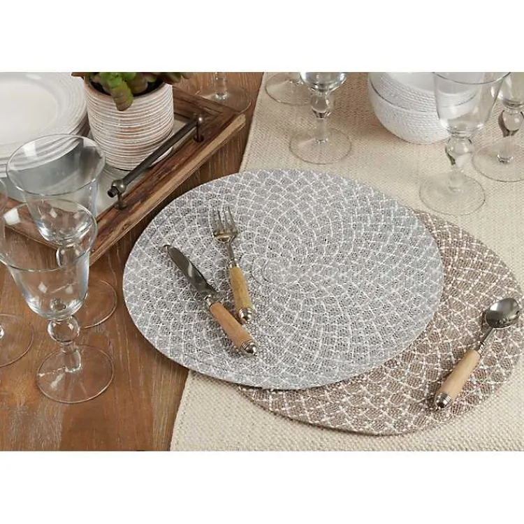Kirklands Home Table Linens|Natural Paper Woven Placemats, Set of 4 Brown