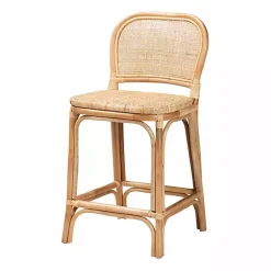 Kirklands Home Bar Stools & Counter Height Stools|Natural Rat Adrena Counter Stool Tan
