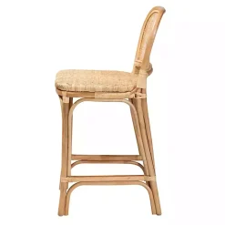 Kirklands Home Bar Stools & Counter Height Stools|Natural Rat Adrena Counter Stool Tan