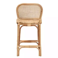 Kirklands Home Bar Stools & Counter Height Stools|Natural Rat Adrena Counter Stool Tan