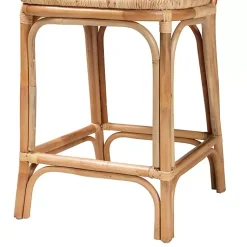Kirklands Home Bar Stools & Counter Height Stools|Natural Rat Adrena Counter Stool Tan