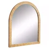 Kirklands Home Decorative Mirrors|Natural Rattan Arch Wall Mirror