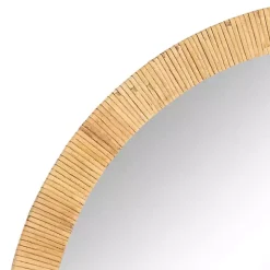 Kirklands Home Decorative Mirrors|Natural Rattan Arch Wall Mirror