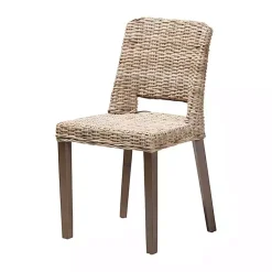 Kirklands Home Dining Chairs|Natural Rattan Cutout Back Dining Chair Brown