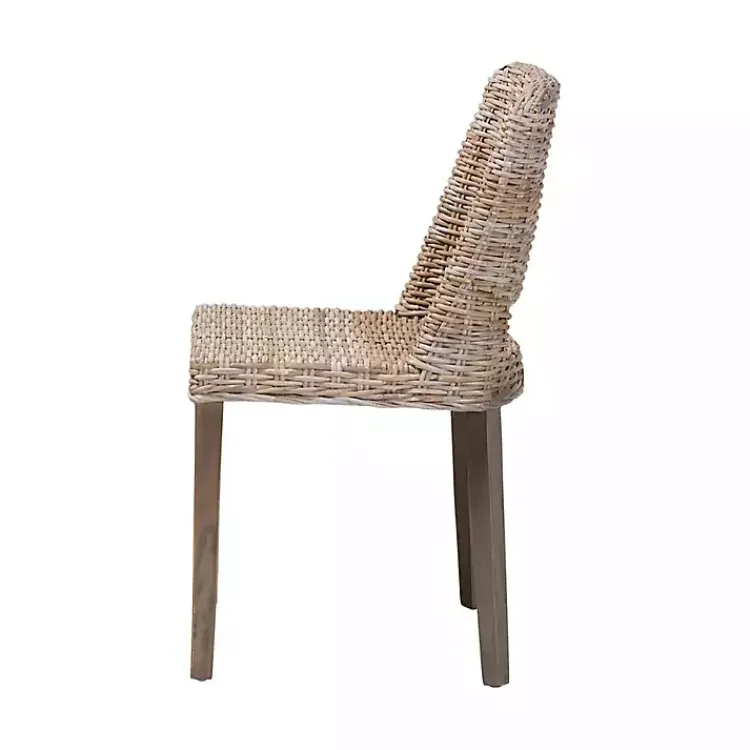 Kirklands Home Dining Chairs|Natural Rattan Cutout Back Dining Chair Brown
