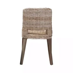 Kirklands Home Dining Chairs|Natural Rattan Cutout Back Dining Chair Brown