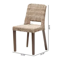 Kirklands Home Dining Chairs|Natural Rattan Cutout Back Dining Chair Brown