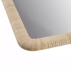 Kirklands Home Decorative Mirrors|Natural Rattan Frame Rectangle Wall Mirror