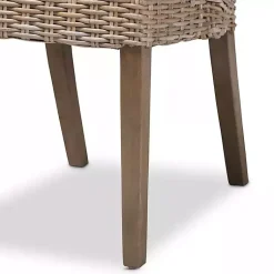 Kirklands Home Dining Chairs|Natural Rattan High Back Dining Chairs, Set of 2 Brown