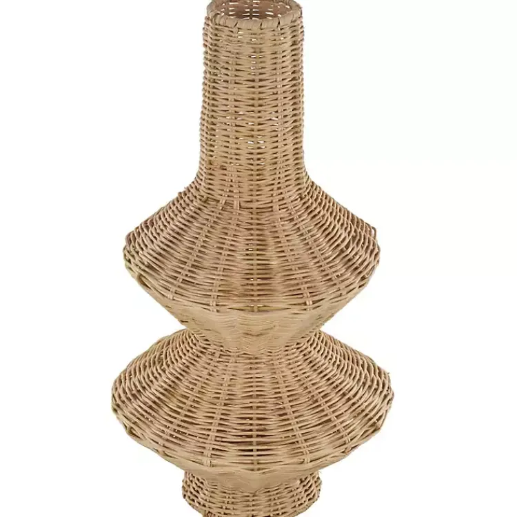 Discount Natural Rattan Hourglass Vase Vases