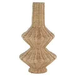 Discount Natural Rattan Hourglass Vase Vases