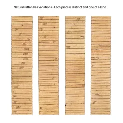 Kirklands Home Decorative Mirrors|Natural Rattan Rounded Rectangle Wall Mirror