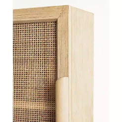 Kirklands Home Wall Storage|Natural Rattan Wall Cabinet with Shelf