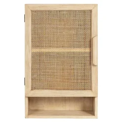 Kirklands Home Wall Storage|Natural Rattan Wall Cabinet with Shelf