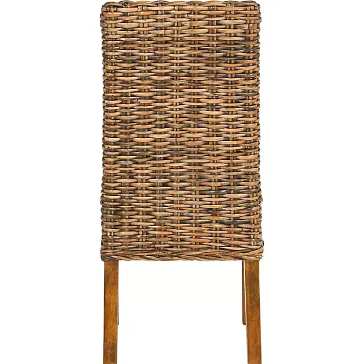 Kirklands Home Dining Chairs|Natural Rattan Wood Woven 2-pc. Dining Chair Set Brown