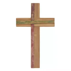 Kirklands Home Wall Plaques|Natural Reclaimed Wood Cross Wall Plaque Brown