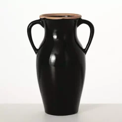 Natural Rimmed Onyx Urn Vase Vases