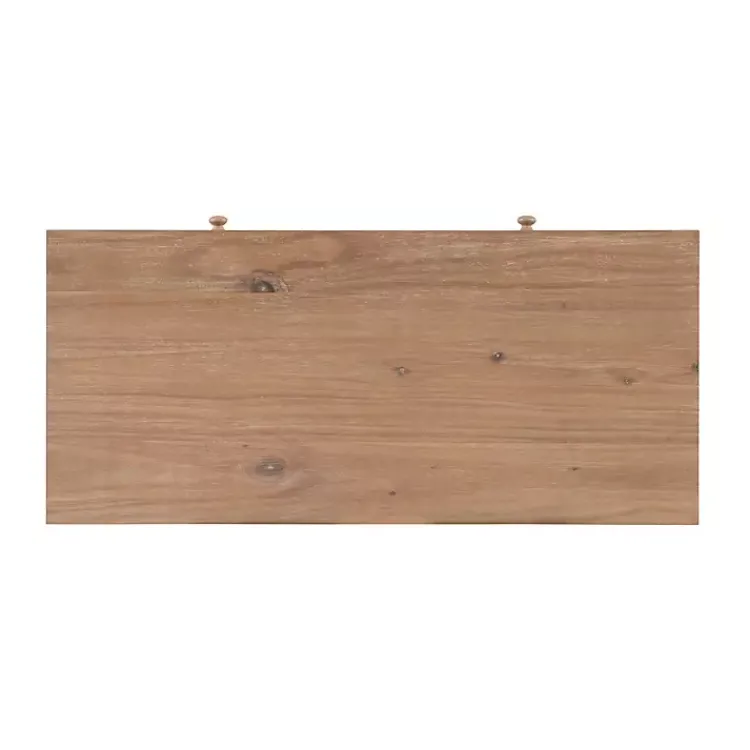 Kirklands Home Office Furniture|Natural Ripples 2-Drawer Wood Desk Brown