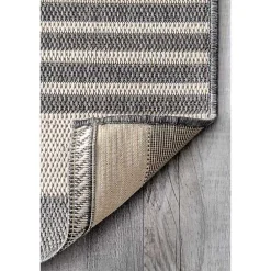 Kirklands Home Outdoor Rugs|Natural Robin Stripe Outdoor Area Rug, 6x9