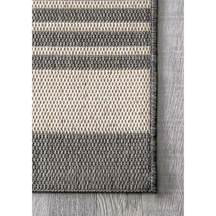 Kirklands Home Outdoor Rugs|Natural Robin Stripe Outdoor Area Rug, 6x9