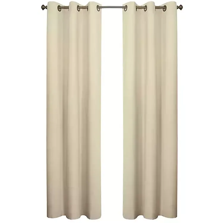 Kirklands Home Curtains & Drapes|Natural Room Darkening Curtain Panel Set, 63 in. Tan