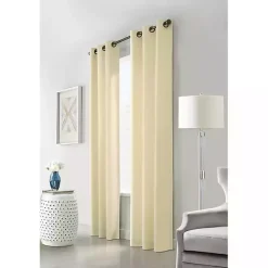 Kirklands Home Curtains & Drapes|Natural Room Darkening Curtain Panel Set, 84 in. Tan