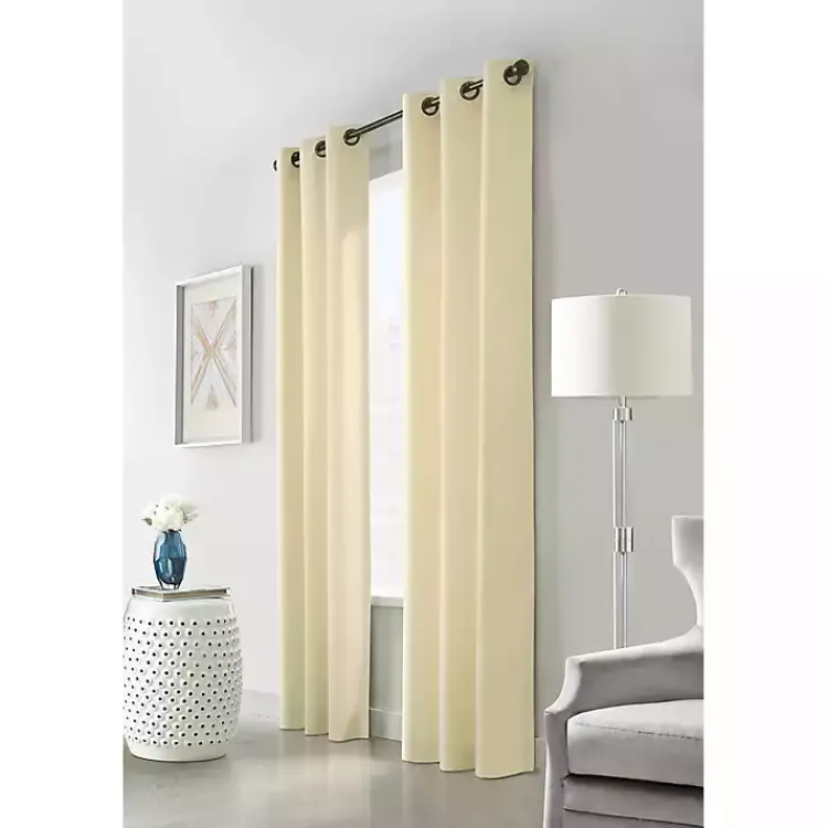 Kirklands Home Curtains & Drapes|Natural Room Darkening Curtain Panel Set, 84 in. Tan