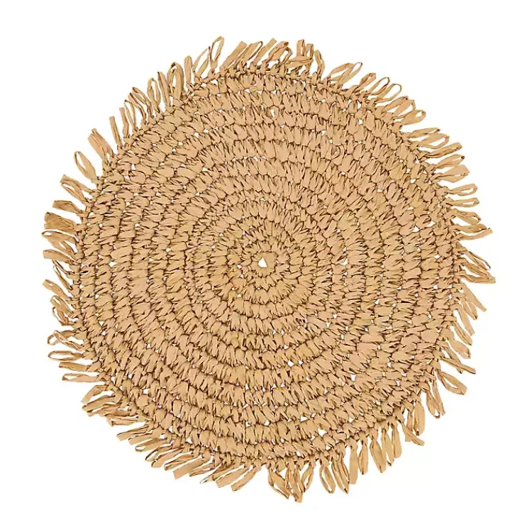 Kirklands Home Table Linens|Natural Rustic Raffia Placemats, Set of 4 Tan