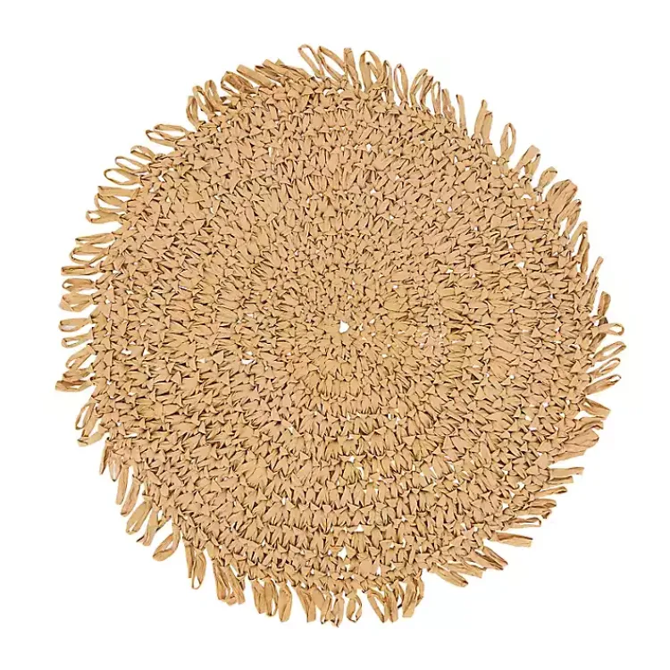 Kirklands Home Table Linens|Natural Rustic Raffia Placemats, Set of 4 Tan