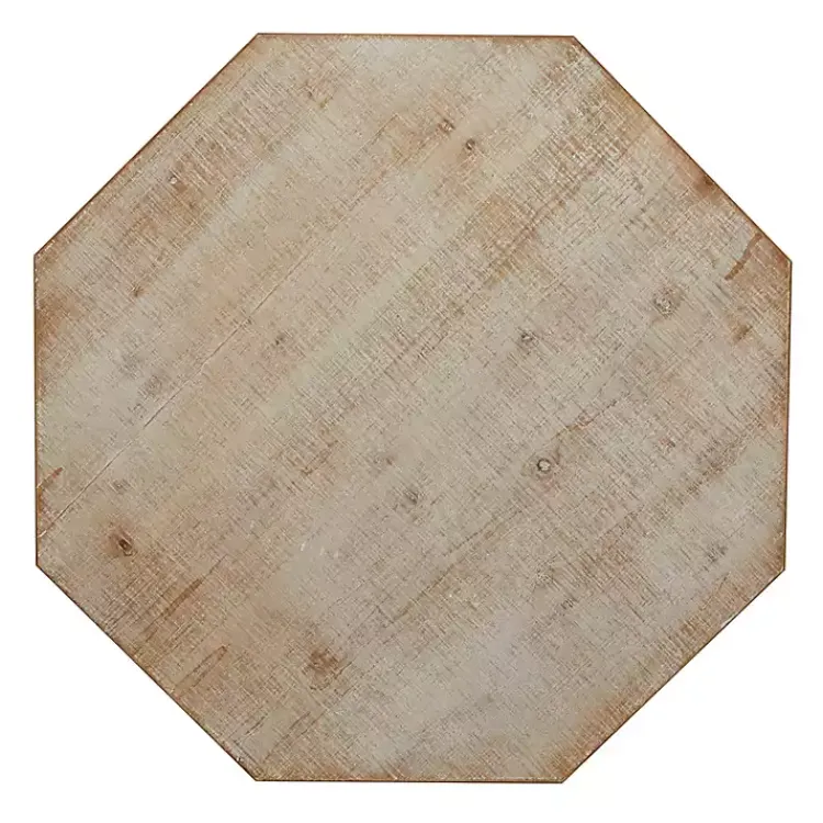 Kirklands Home Accent & End Tables|Natural Rustic Wood Octagon Accent Table