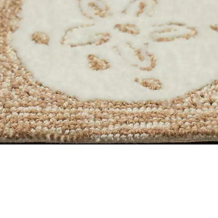 Kirklands Home Outdoor Rugs|Natural Sand Dollar Outdoor Accent Rug