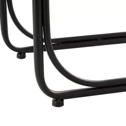 Kirklands Home Accent & End Tables|Natural Seagrass and Black Metal C-Table Tan