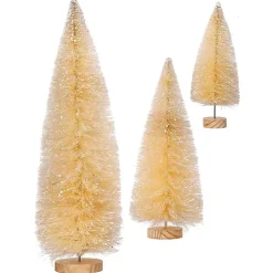 Outlet Natural Sisal Christmas Trees, Set of 3 Christmas Decorations