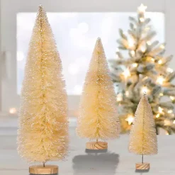 Outlet Natural Sisal Christmas Trees, Set of 3 Christmas Decorations