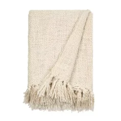 Hot Natural Slubbed Yarn Throw Blankets & Throws