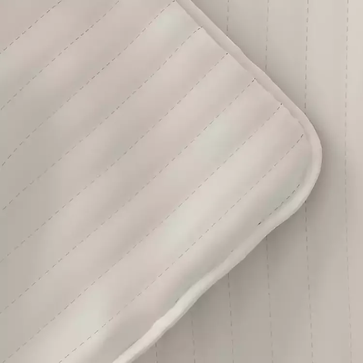 Kirklands Home Quilts|Natural Stitched Stripes 3-pc. Queen Quilt Set