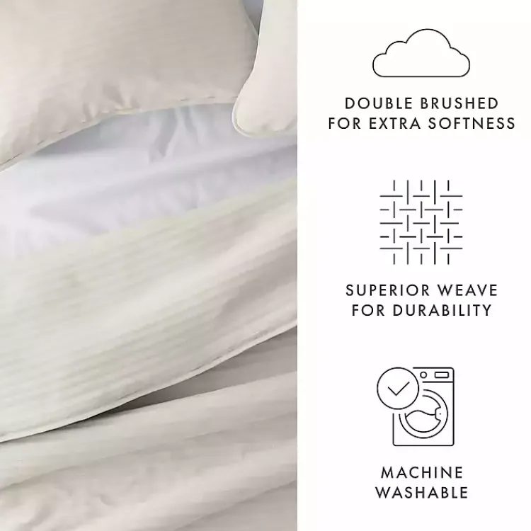 Kirklands Home Quilts|Natural Stitched Stripes 3-pc. King Quilt Set