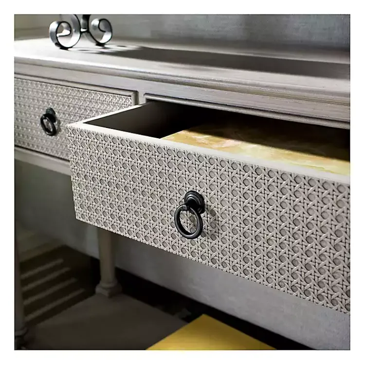 Kirklands Home Console Tables|Natural Textured 2-Drawer Console Table Tan