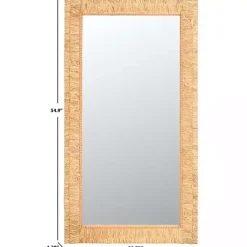 Kirklands Home Decorative Mirrors|Natural Textured Zoelle Wall Mirror Tan