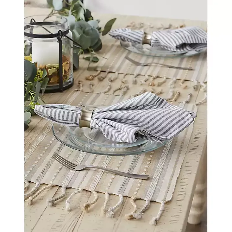 Kirklands Home Table Linens|Natural Tonal Stripe Placemats, Set of 6