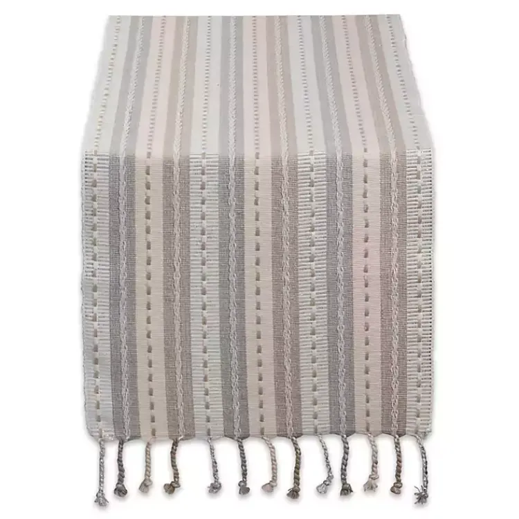 Kirklands Home Table Linens|Natural Tonal Stripe Table Runner