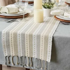 Kirklands Home Table Linens|Natural Tonal Stripe Table Runner