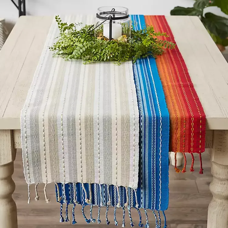 Kirklands Home Table Linens|Natural Tonal Stripe Table Runner