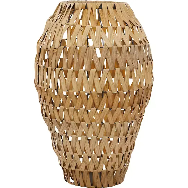 Clearance Natural Tone Faux Seagrass Coastal Vase Vases